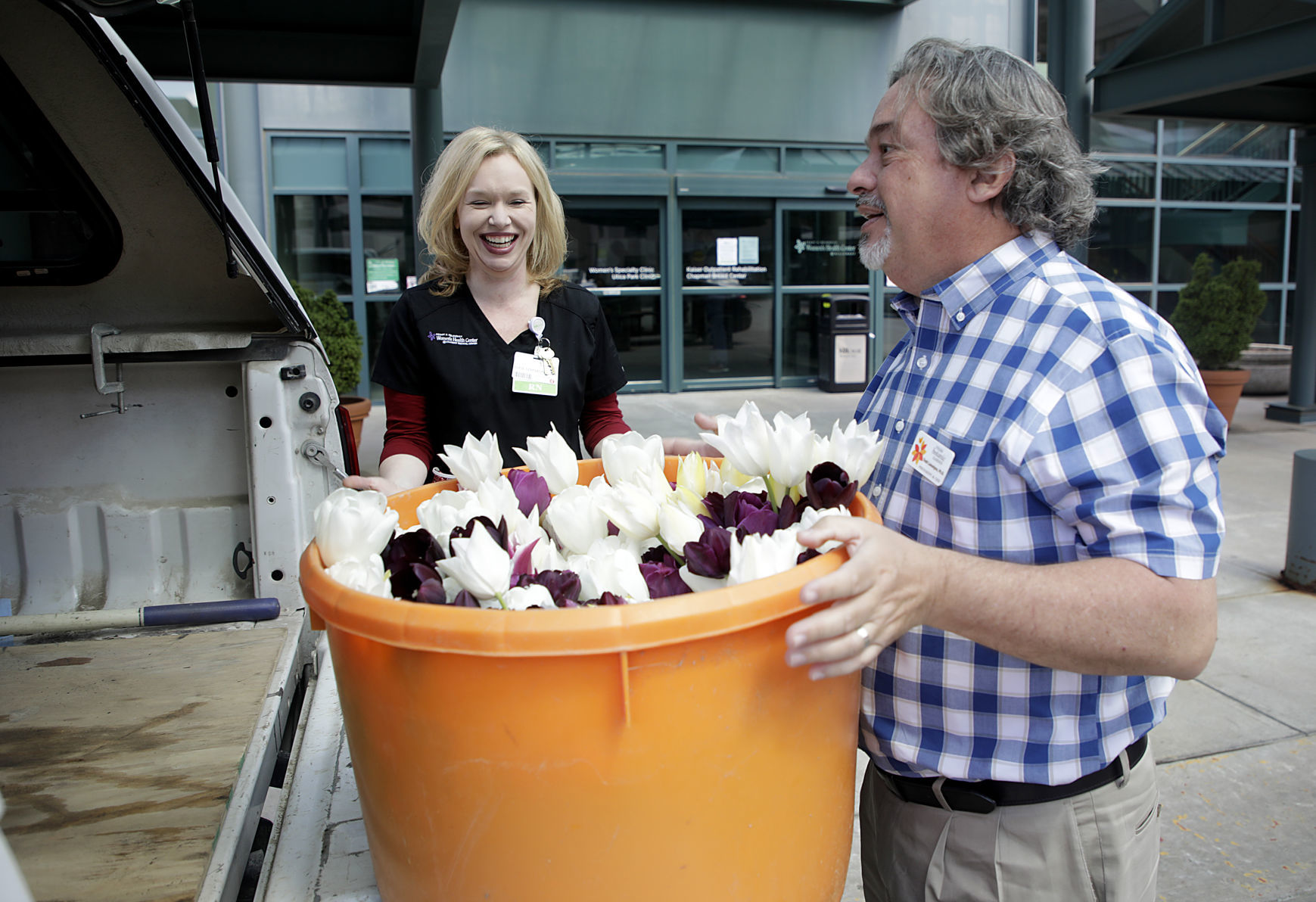 Look for the helpers: Tulsa Botanic Garden